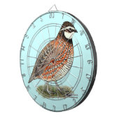 Bobwhite Quail Rooster Dartscheibe (Vorderseite rechts)