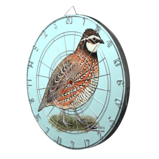 Bobwhite Quail Rooster Dartscheibe (Vorderseite rechts)