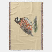 Bobwhite Quail Rooster Decke (Vorderseite Vertikal)