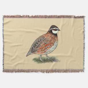 Bobwhite Quail Rooster Decke