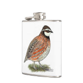 Bobwhite Quail Rooster Flachmann (Links)