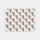 Bobwhite Quail Rooster Fleecedecke (Vorderseite (Horizontal))