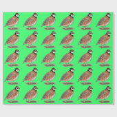 Bobwhite Quail Rooster Geschenkpapier (Flach)