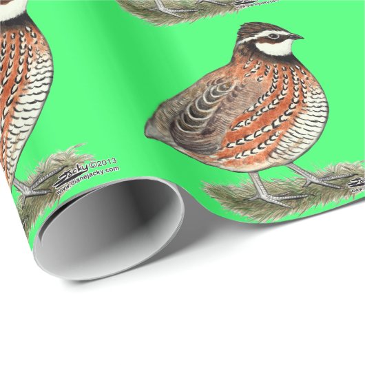 Bobwhite Quail Rooster Geschenkpapier (Rolleneckpunkt)