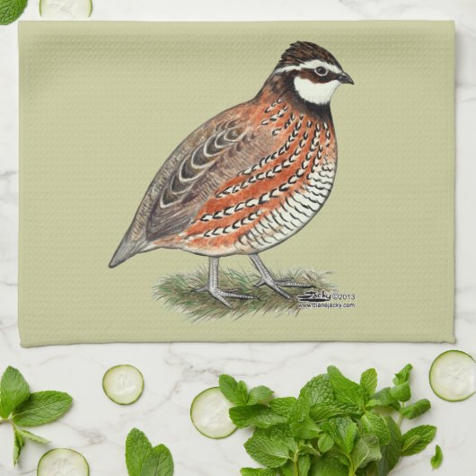 Bobwhite Quail Rooster Handtuch (Gefaltet)