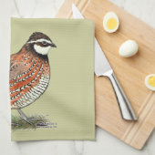 Bobwhite Quail Rooster Handtuch (Viertel Falte)
