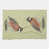 Bobwhite Quail Rooster Handtuch (Horizontal)
