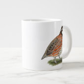 Bobwhite Quail Rooster Jumbo-Tasse (Vorderseite Rechts)