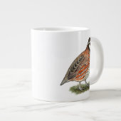 Bobwhite Quail Rooster Jumbo-Tasse (Vorderseite Rechts)