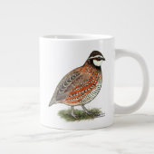 Bobwhite Quail Rooster Jumbo-Tasse (Rechts)