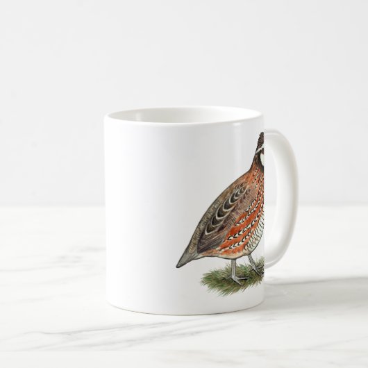 Bobwhite Quail Rooster Kaffeetasse (VorderseiteRechts)