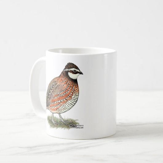 Bobwhite Quail Rooster Kaffeetasse (Vorderseite Links)