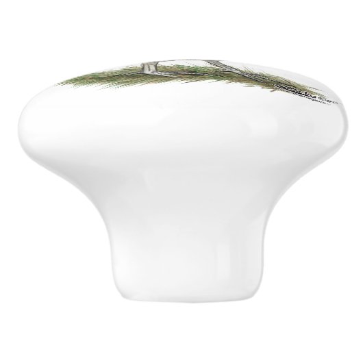 Bobwhite Quail Rooster Keramikknauf (Seitenansicht)