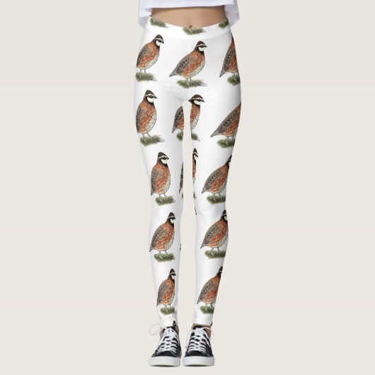 Bobwhite Quail Rooster Leggings (Vorderseite)