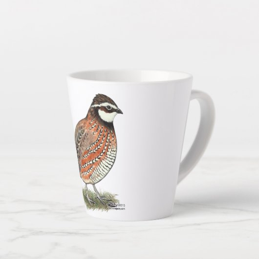 Bobwhite Quail Rooster Milchtasse (Rechte Ecke)