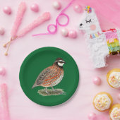 Bobwhite Quail Rooster Pappteller (Party)
