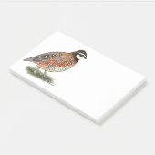 Bobwhite Quail Rooster Post-it Klebezettel (angewinkelt)