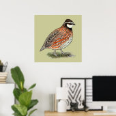Bobwhite Quail Rooster Poster (Heimbüro)