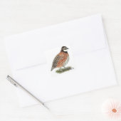Bobwhite Quail Rooster Quadratischer Aufkleber (Umschlag)