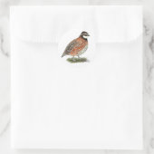 Bobwhite Quail Rooster Runder Aufkleber (Tasche)