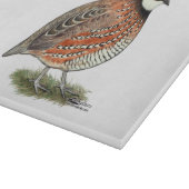 Bobwhite Quail Rooster Schneidebrett (Ecke)