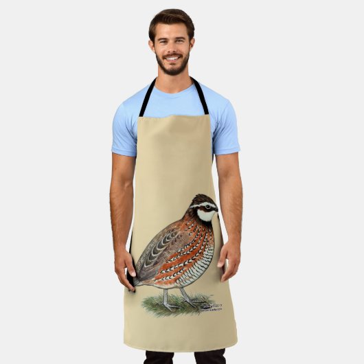 Bobwhite Quail Rooster Schürze (Getragen)