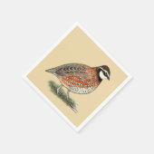 Bobwhite Quail Rooster Serviette (Ecke)