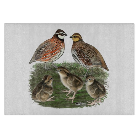 Bobwhite Quail Schneidebrett (Vorderseite)