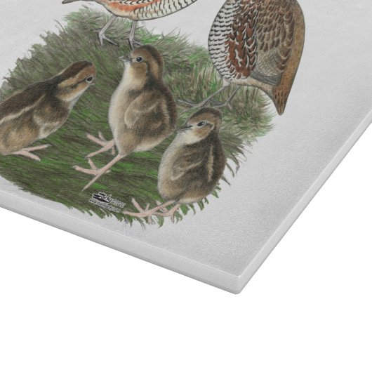 Bobwhite Quail Schneidebrett (Ecke)