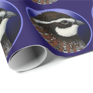 Bobwhite-Wachtel-Kopfkreis Geschenkpapier