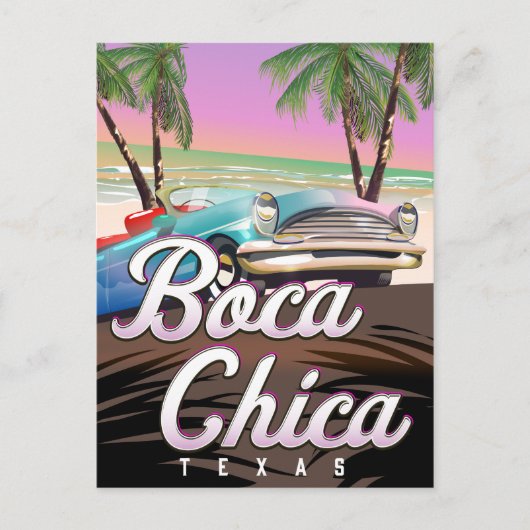Boca Chica Texas Ferienposter Postkarte (Vorderseite)