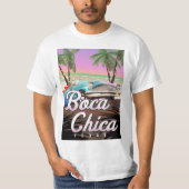 Boca Chica Texas Ferienposter T-Shirt (Vorderseite)