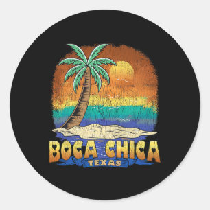 Boca Chica Texas Vintag beängstigend Souvenir Runder Aufkleber