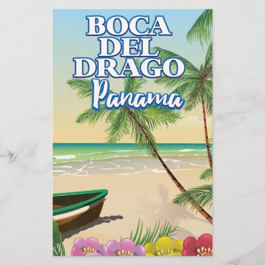 Boca del Drago Panama Beach Reiseplakat Briefpapier (Vorderseite)