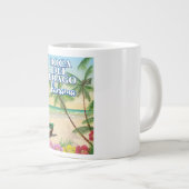 Boca del Drago Panama Beach Reiseplakat Jumbo-Tasse (Vorderseite Rechts)