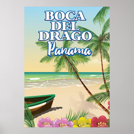 Boca del Drago Panama Beach Reiseplakat Poster (Vorne)