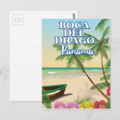 Boca del Drago Panama Beach Reiseplakat Postkarte (Vorne/Hinten)