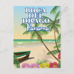 Boca del Drago Panama Beach Reiseplakat Postkarte