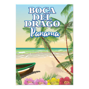 Boca del Drago Panama Strand Reiseplakat Fotodruck