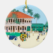 Boca Grande Bahnstation Deporto Keramik Ornament (Hinten)