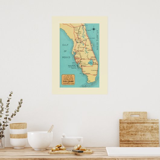 Boca Grande Florida 20 x 28 Poster (Küche)
