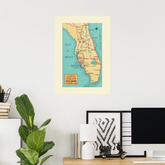 Boca Grande Florida 20 x 28 Poster (Heimbüro)