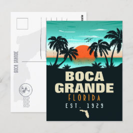 Boca Grande Florida Retro Sunset Souvenirs 60er Postkarte