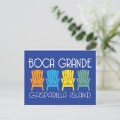 Boca Grande Gasparilla Florida Beach Stühle Postkarte (Stehend Vorderseite)