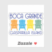 Boca Grande Gasparilla Island Aufkleber (Blatt)