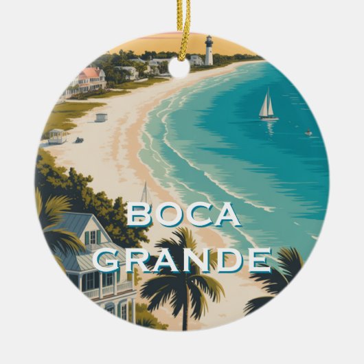 Boca Grande, Insel Gasparilla Keramik Ornament (Vorne)