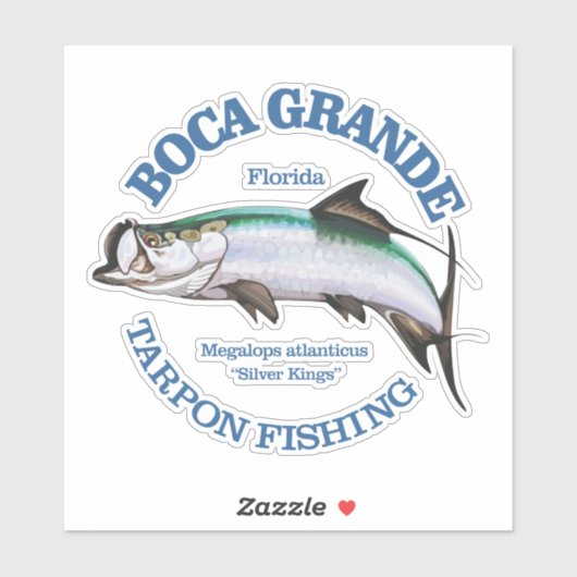 Boca Grande (Tarpon) Aufkleber (Blatt)