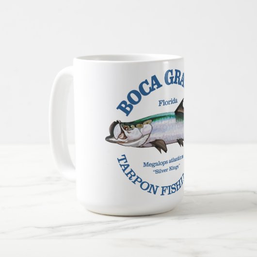 Boca Grande Tarpon Fischen Kaffeetasse (Vorderseite Links)