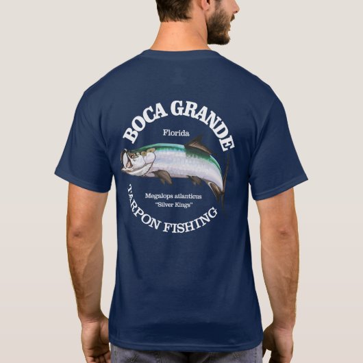 Boca Grande Tarpon Fischen T-Shirt (Rückseite)