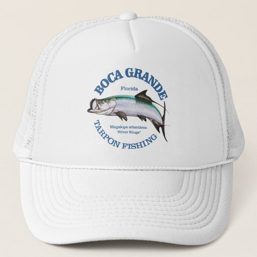 Boca Grande Tarpon Fischen Truckerkappe (Vorderseite)
